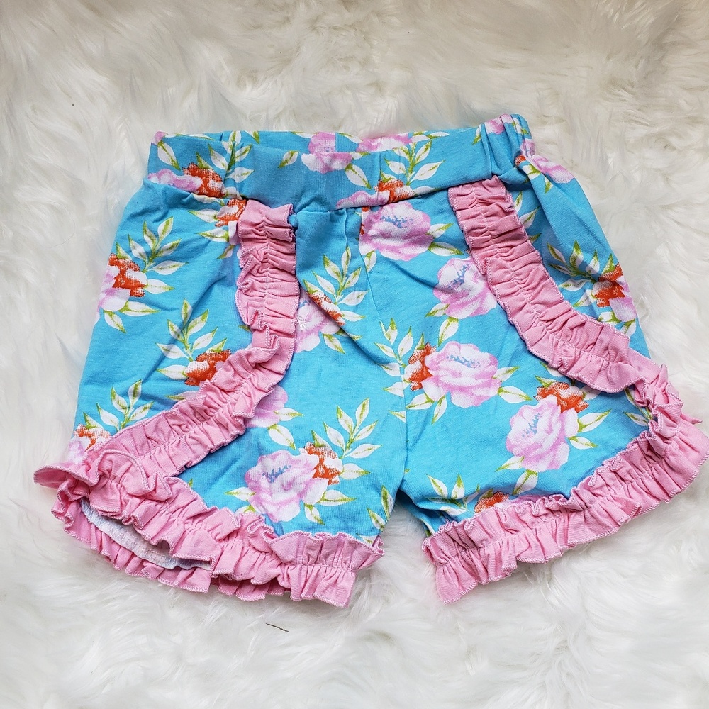 Boutique Floral Ruffle Shorts